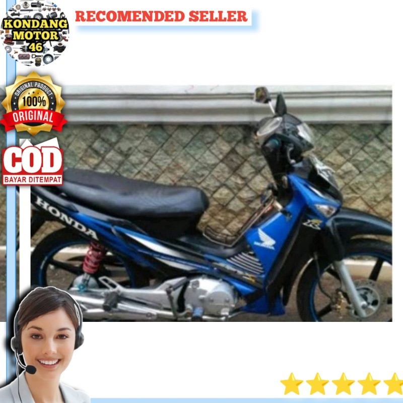 Fullset body halus kasar Supra X 125 lama warna hitam biru plus Stripping