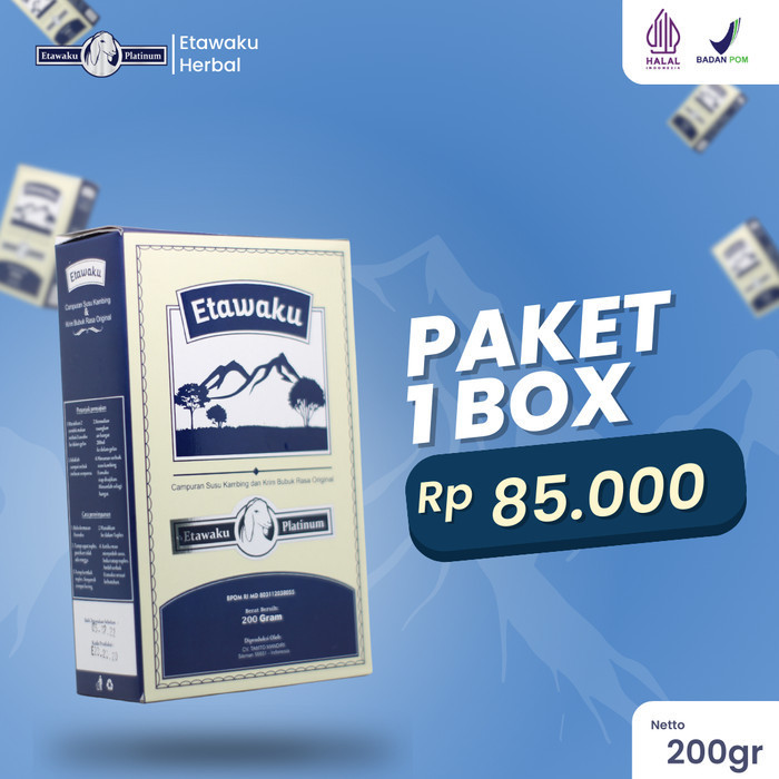 

ETAWAKU PLATINUM Susu Kambing Etawa 100% Murni Bernutrisi 1 Box