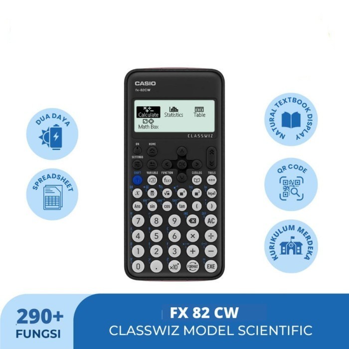 

CASIO Kalkulator Ilmiah / Calculator Scientific FX-82 CW
