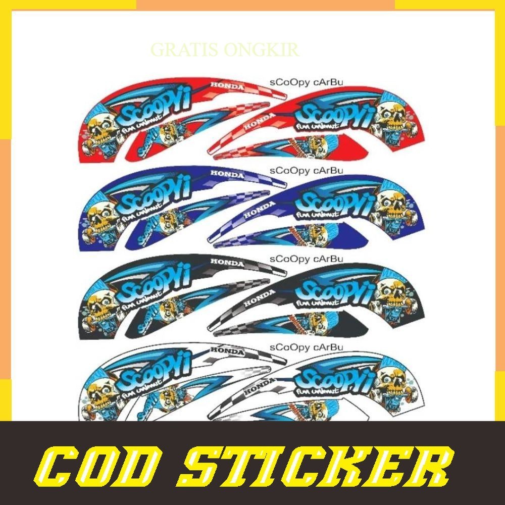 Striping Motor Scoopy Karbu Lama  Stiker   decal motor full body