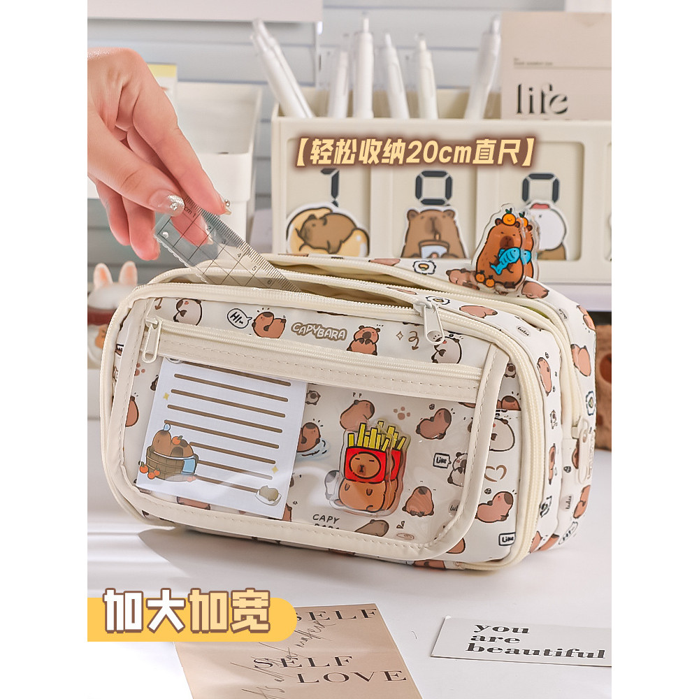 

ATH Tempat alat tulis kotak pensil aesthetic Tas PenaTempat Pencil Tas Pensil kapasitas besar