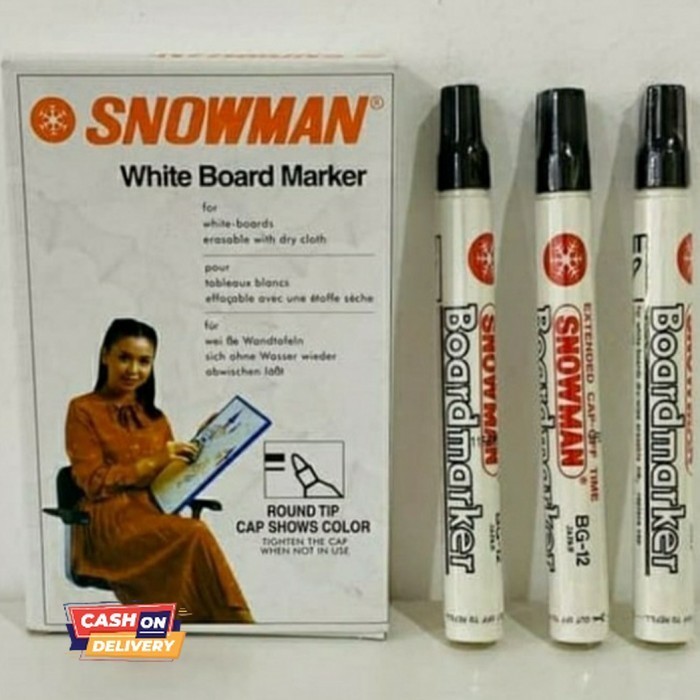 

✨LARIS✨ -Spidol Snowman Whiteboard hitam (1losin)