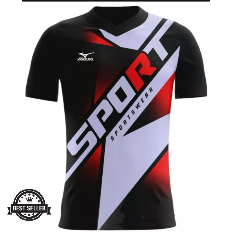 KAOS & ATASAN BAJU VOLLY MIZUNO/BAJU BADMINTON DEWASA M L XL/JERSEY OLAHRAGA PRINTING PRIA DEWASA