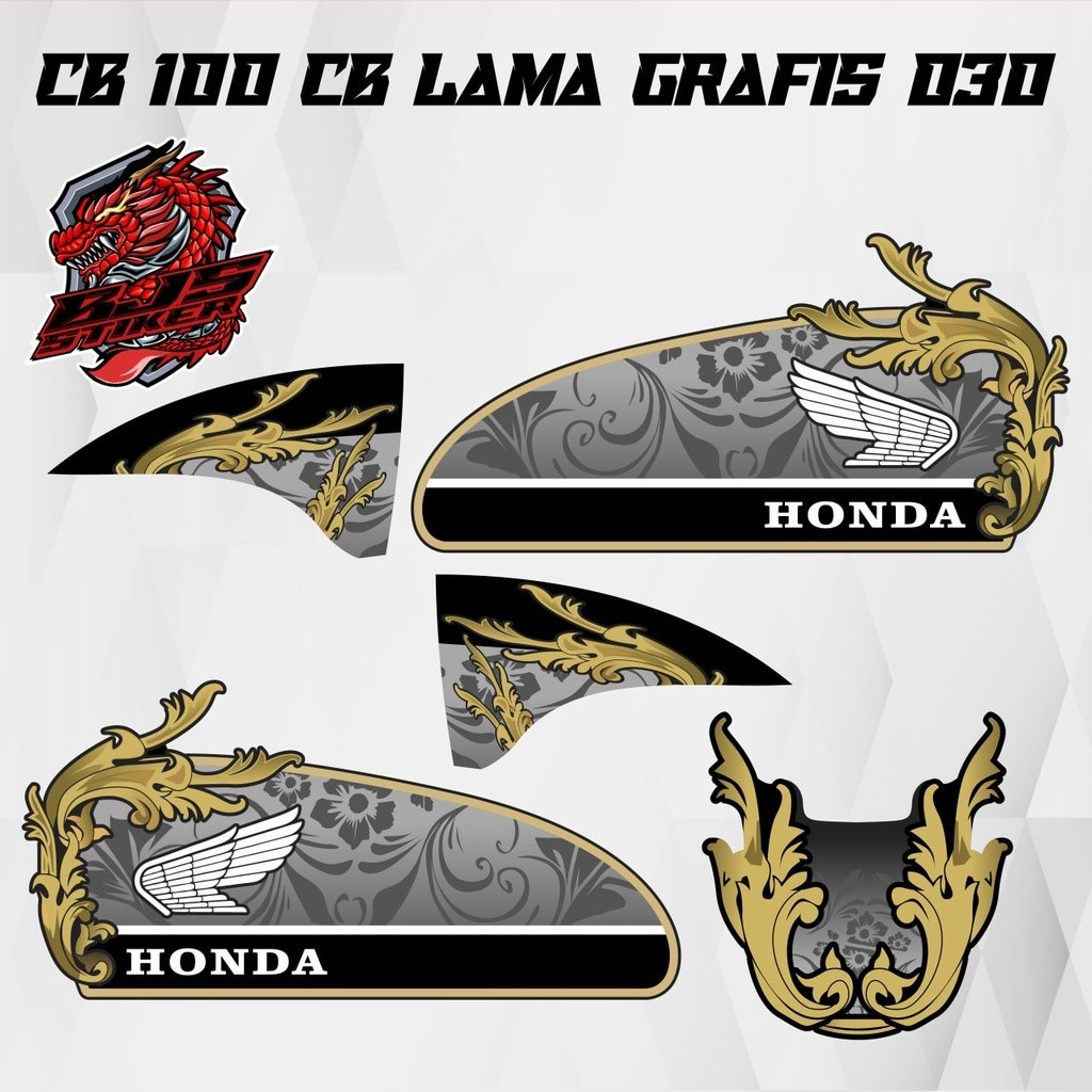 Stiker striping cb 100 - stiker striping list variasi cb glatik cb lama cb 100 grafis 030