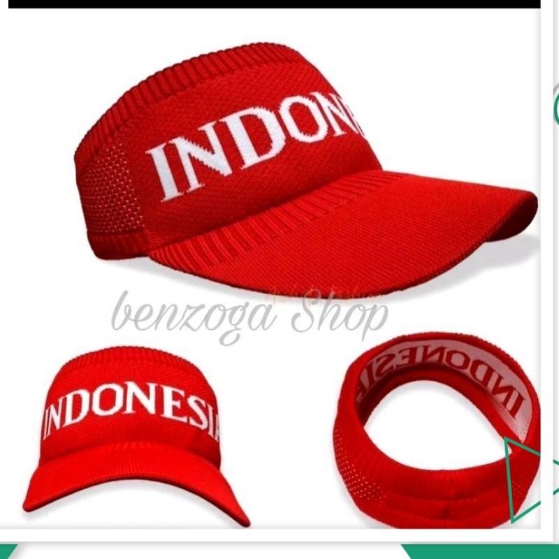 Topi Senam Merah Putih Kemerdekaan Indonesia Olahraga Wanita Dewasa