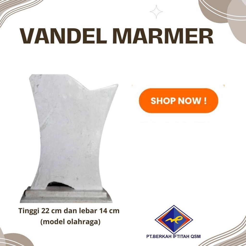 VANDEL MARMER OLAHRAGA KOSONGAN GROSIR VANDEL POLOS 14cm
