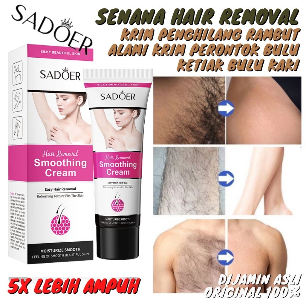 SADOER Hair Removal Moisturizing Krim Perontok Bulu Ketiak Non-irritating Perontok Bulu Permanen Pen