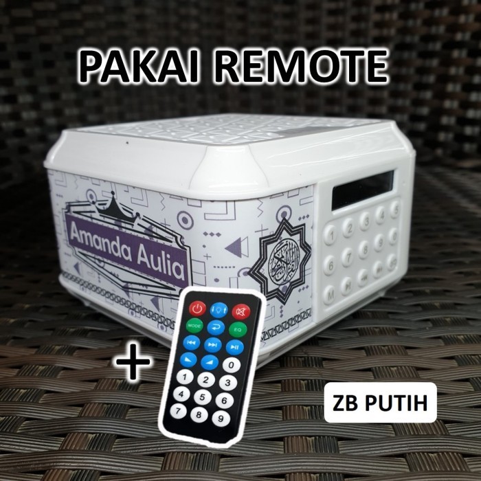 TERLARIS Speaker Al Quran Murotal 30 Juz 16 GB Murottal Alquran ZB 800BT - ZB PUTIH + RMT, 16 GB PLU