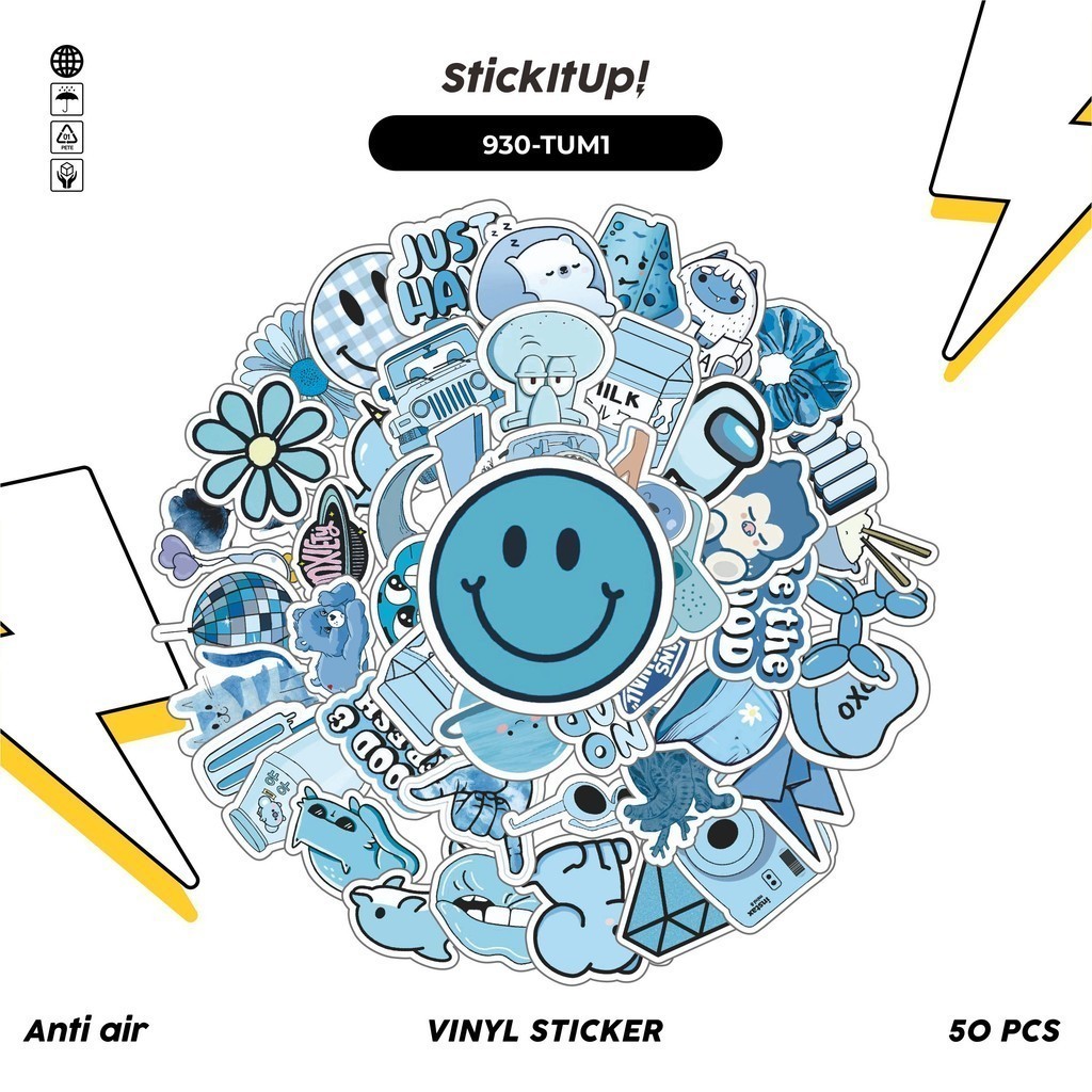 

COD✨ 50 PCS STIKER TUMBLER FASHION CUTE STICKER UNTUK LAPTOP HP KULKAS RUMAH SEPEDA