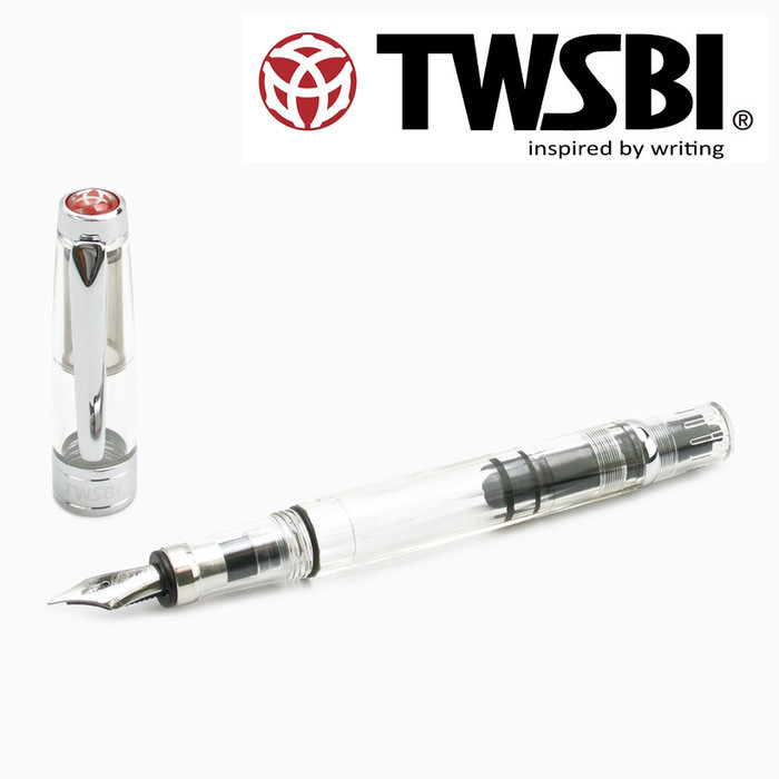 

[Terbaru]ATK TWSBI Diamond 580 Fountain Pen - Clear, SS Extra Fine