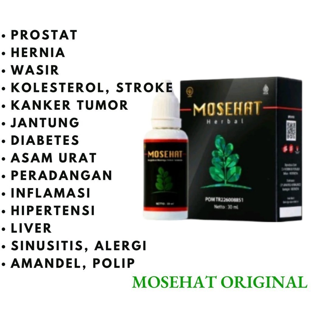 Mosehat Jamu Obat Tetes Menjaga Kesehatan Hipertensi Diabetes Sinusitis Alergi Keputihan Original