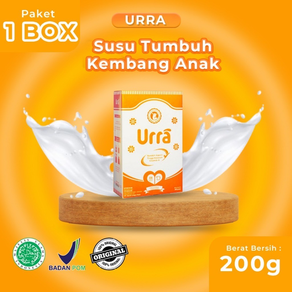 

PAKET 1 BOX URRA URRA SUSU Kambing Saneen ORIGINAL 100% Susu Penambah Berat Badan Anak Tinggi Badan Anak dan Menambah Nafsu Makan Anak - 1 BOX
