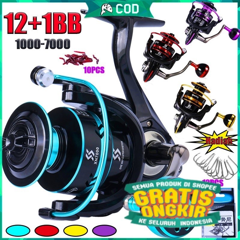 Sougayilang Reel Pancing 2000-5000 Series Spinning Fishing Reel 12 + 1BB alat pancingan Fishing Reel