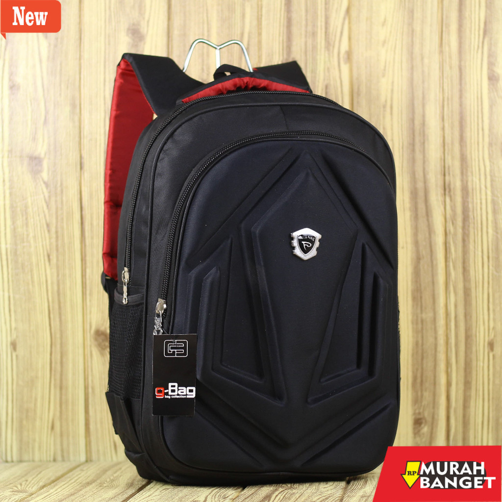 tas ransel wanita shopee Tas Polo Paris Emboss Volcom Hitam Original Ransel Sekolah Kuliah Kerja Pri