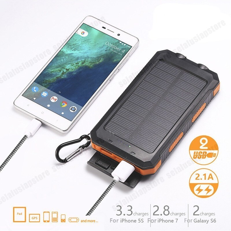 ID RECHARGEABLE SOLAR POWER BANK AWET TAHAN LAMA POWER BANK TERBAIK POWERBANK SOLAR POWER BANK ROBOT