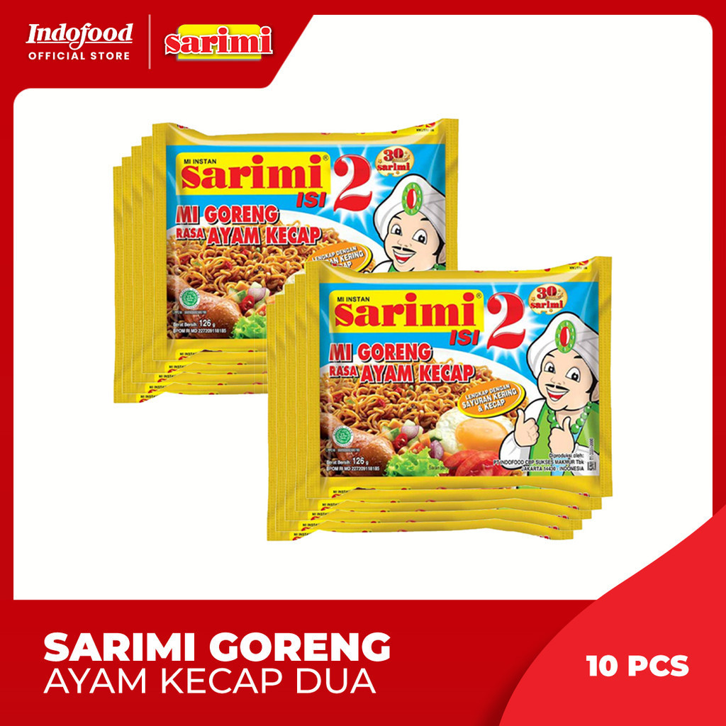 

10 PCS - Sarimi Goreng Ayam Kecap Dua 126 Gr
