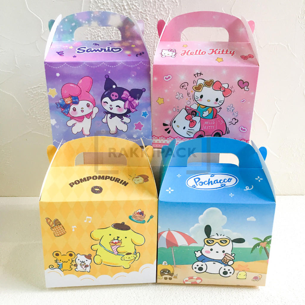 

gable box sanrio puchacco paper bag tas kertas souvenir snack hampers