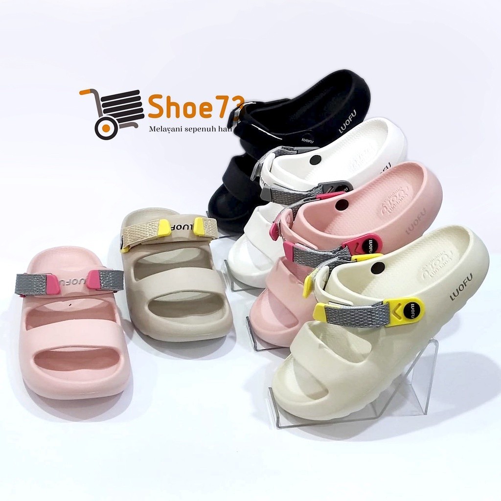 LUOFU E 6231 - B2TL SIZE 36-40 ORIGINAL | Sandal Tali Jelly Wanita | Sendal Gunung Cewek Impor