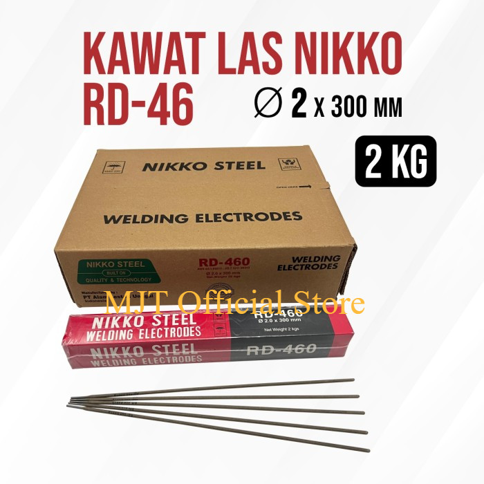 Kawat Las 2mm 2Kg NIKKO RD460 / Kawat Las Steel NIKKO RD 460 - Steel Welding Electrodes RD-460