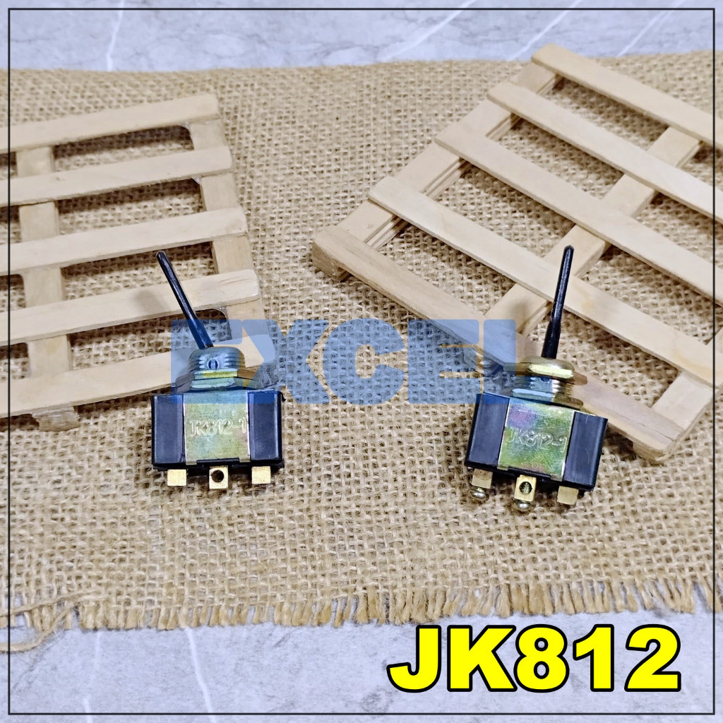 JK812 - SAKLAR LAMPU SEN ON-OFF-ON 3 KAKI PIN UNTUK MOBIL & MOTOR UNIVERSAL
