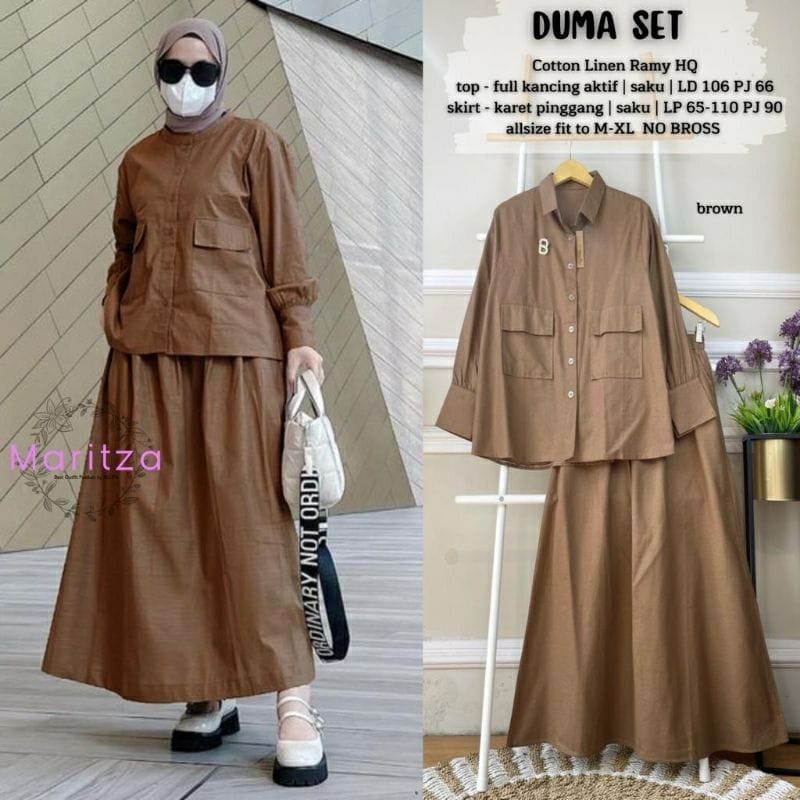 Bydii - Jeha Set Duma Set Rok BIBLE SET Setelan Rok Wanita Kekinain Viral Bahan Linen Best Seller Bi