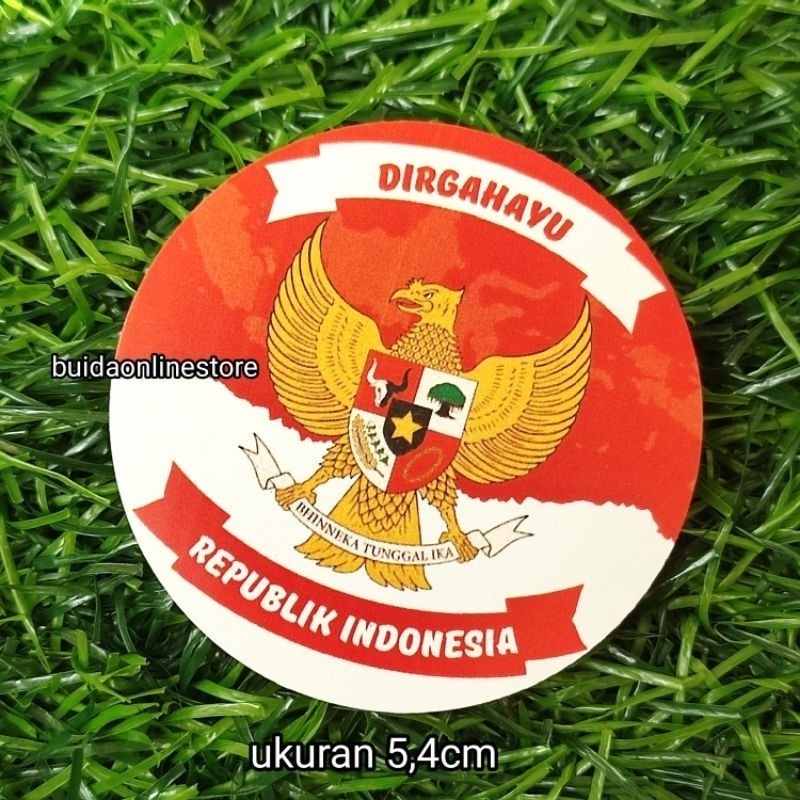 

Stiker Bulat Dirgahayu Republik Indonesia NKRI merah putih HUT RI 78 garuda pancasila label sticker kemasan dekorasi hiasan 17 agustus terus melaju untuk indonesia tetap maju