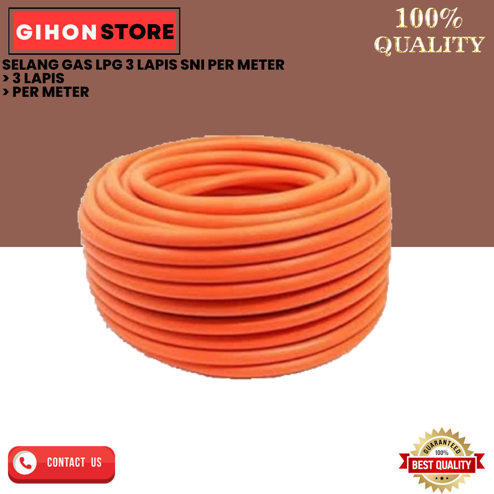 SELANG GAS LPG 3 LAPIS SNI PER METER