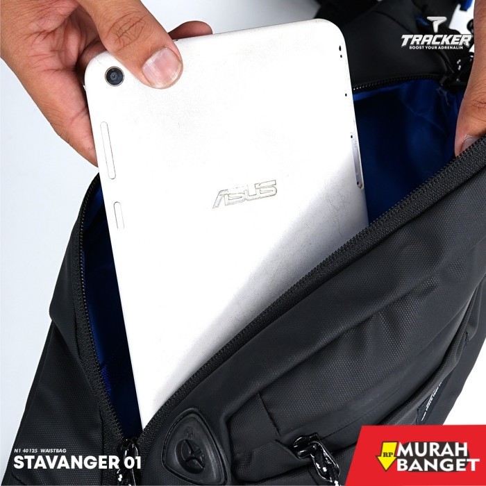 tas selempang pria kekinian Tas Selempang Pria Tracker Dragon 01 - HItam List Biru