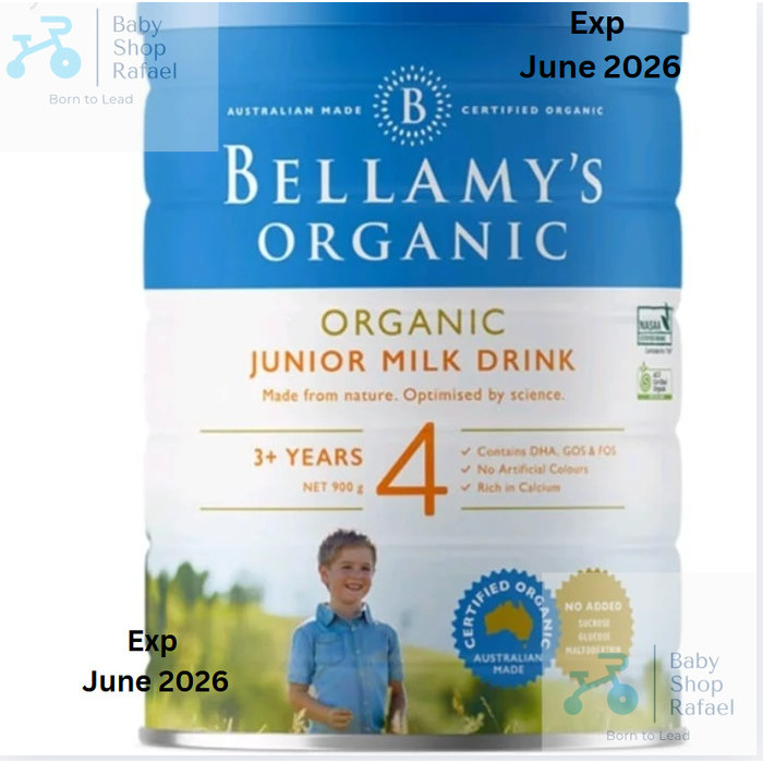 

NB Bellamy's Organic Step 4 Junior Milk Drink 3+ Years 900g Susu Formula