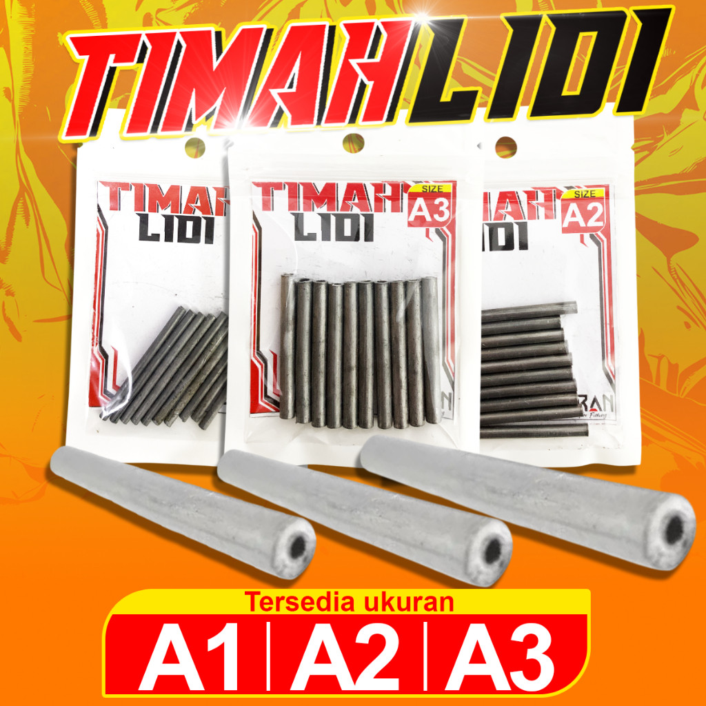 

Timbel Timah Lidi EMRAN A1 A2 A3 Pemberat Pancing Murah