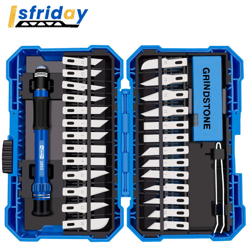 

29pcs Carving Knife Set Carbon Steel Craft Artwork Engraving Wood Spoon Cutter Set Model Repair Multipurpose Sculpture Scalpel