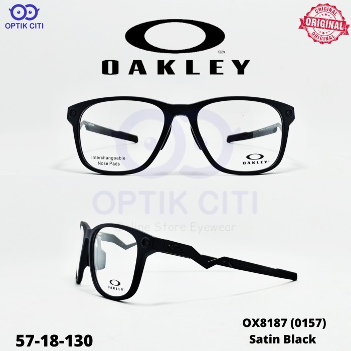 Frame Kacamata Pria Sporty Oakley Cerebral OX 8187 Original - Satin Black