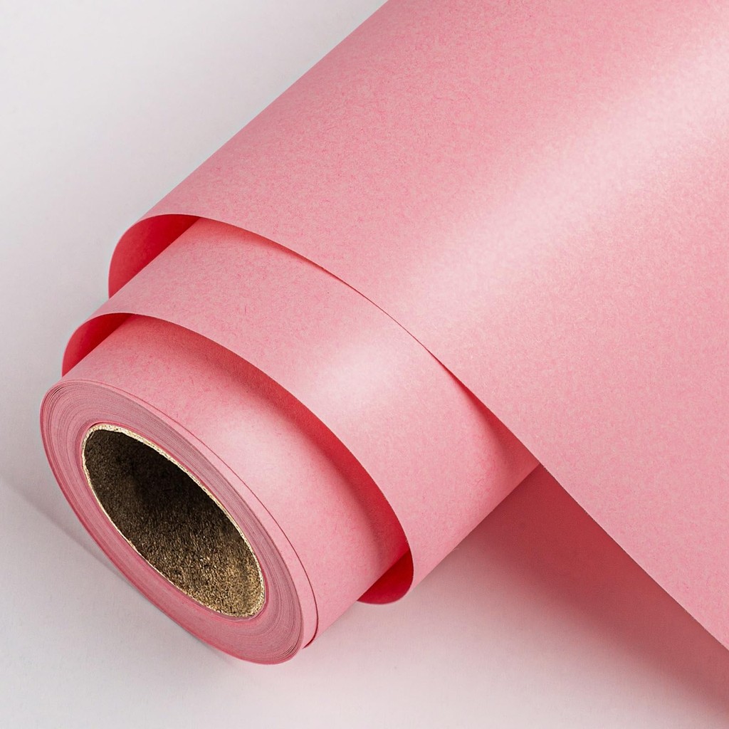 

Kraft Paper Pink Roll Recyclable Paper Perfect for Wrapping, Craft, Packing, Floor Covering, Dunnage, Parcel, Table Runner,
