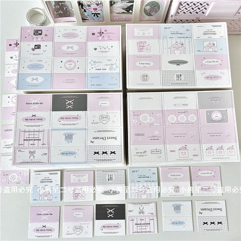 

Steve 24pcs Random Mini Coquette Fish Plate Fold Card Head Photo Card Trade Packaging Material Gift Jewelry Packaging Card Head