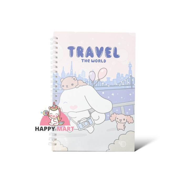 

Notes spiral A5 buku tulis motif cinnamoroll - Moroll travel