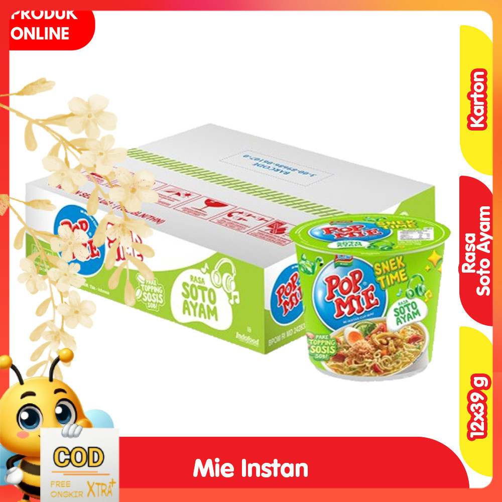 

Pop Mie Mi Instan Cup Soto Ayam 12 x 39 g - Karton