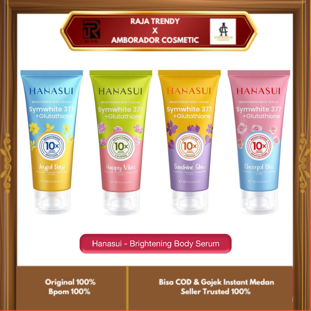HANASUI - BRIGHTENING BODY SERUM SYMWHITE 377 + GLUTATHIONE ( 180 ml ) - Lotion Serum Badan Sunshine