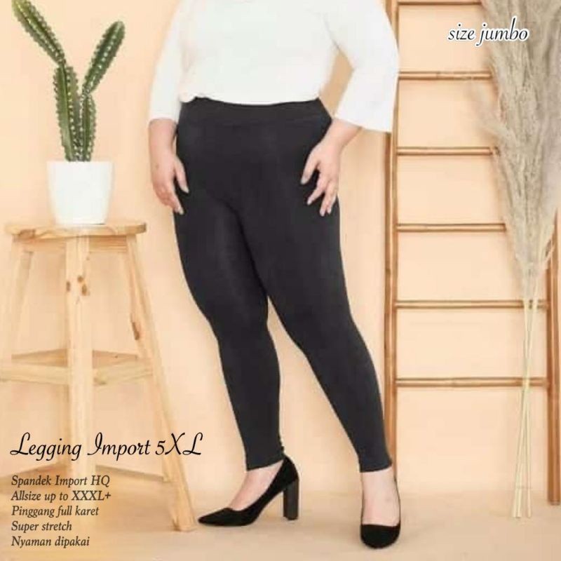 LEGGING PANJANG TEBAL SPANDEK (5L) JUMBO