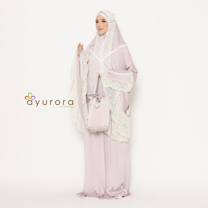 Mukena Ayurora Royal Series - Mint Blue, polos