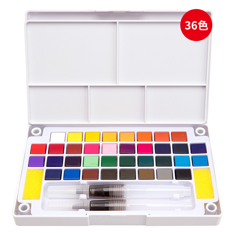 

SeamiArt 12/18/24/36Color Transparen Watercolor for Kids Painting Drawing Solid Watercolor Art Paint Supplies