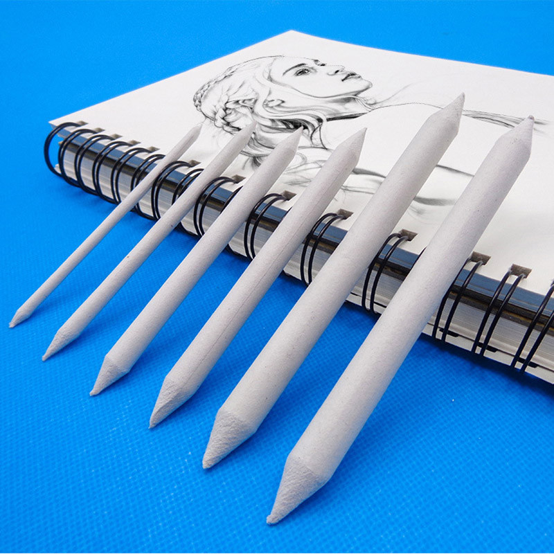 

3/6pcs/set Blending Smudge Stump Stick Tortillon Sketch Art White Drawing Charcoal Sketcking Tool Rice Paper Pen artist Supplies