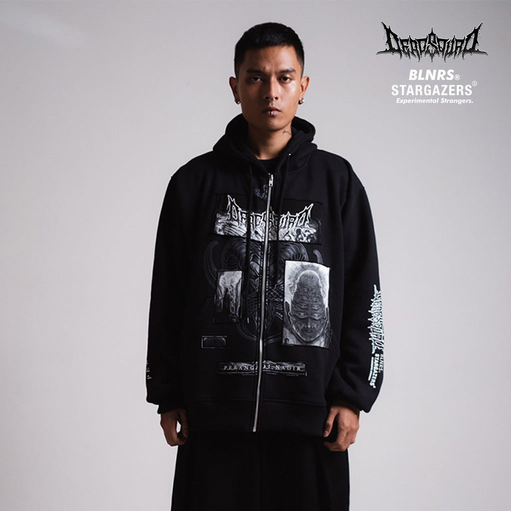 Deadsquad x BLNRS x Stargazers Hoodie Zipper Black