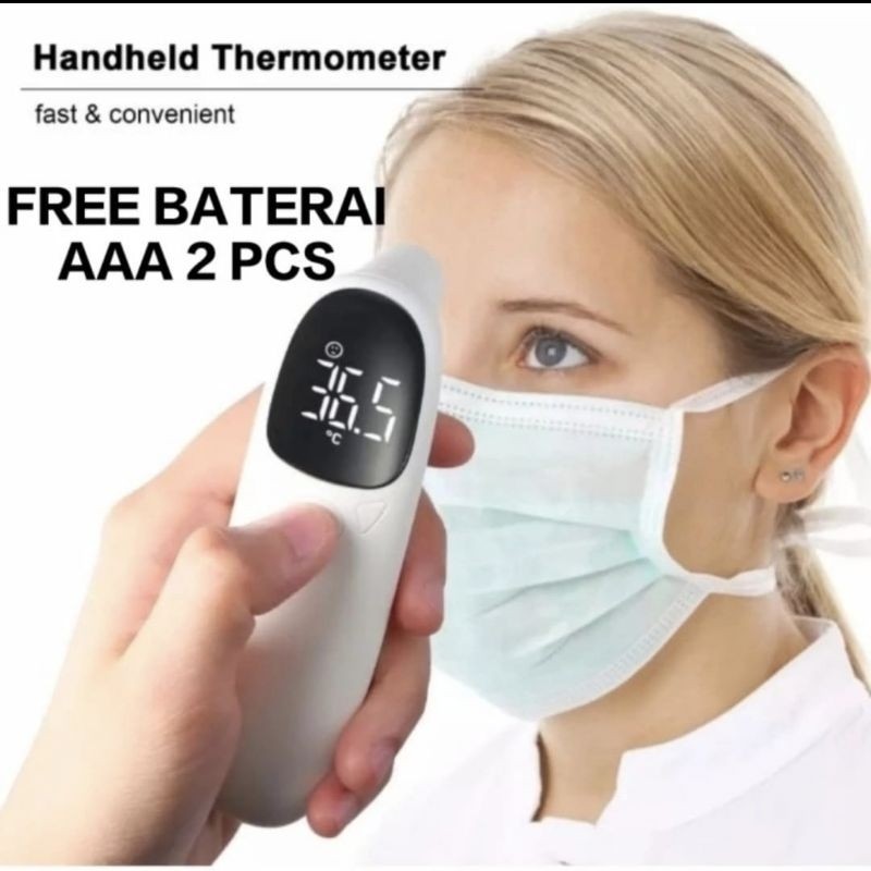 Termometer IR ELIPS HITAM Infrared infra merah thermometer  tembak thermo gun thermogun otomatis fre
