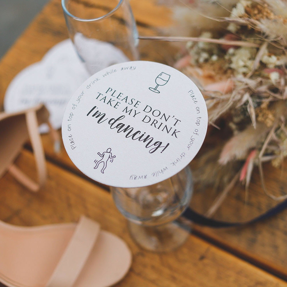 

Personalized Disposable Paper Coasters Drink Cover Guest Seating Tag Cocktail Charm Wedding Bridal Shower Birthday Party Decor