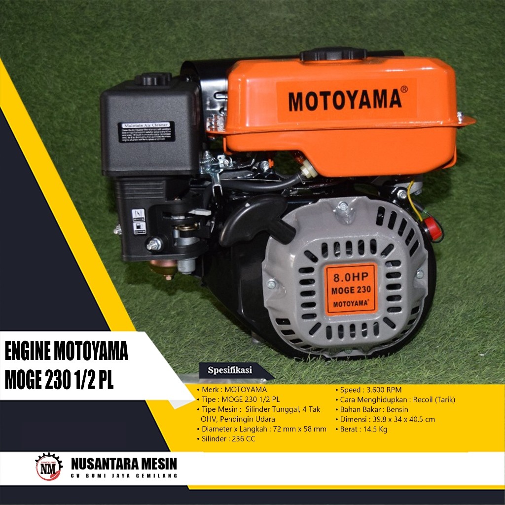 MESIN PENGGERAK SERBAGUNA / ENGINE MOTOYAMA MOGE 230 1/2 8 HP