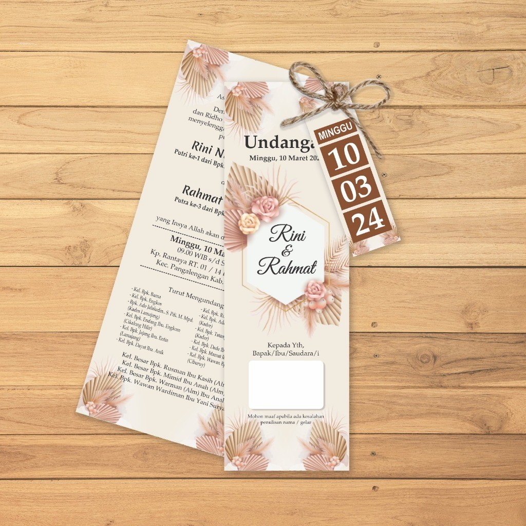 Undangan Tali Rami Premium