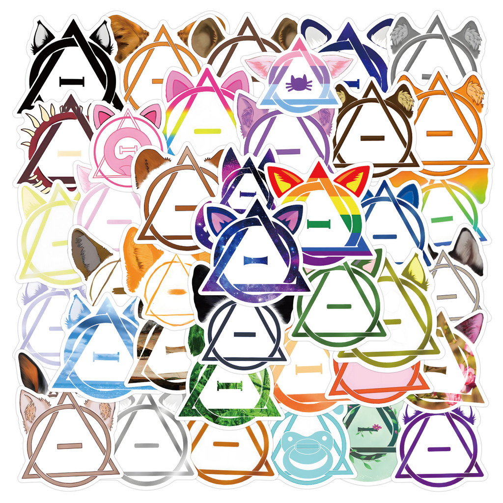 

10/50pcs Therian Symbol stikcers Fox Therian graffiti Stickers for DIY Luggage Laptop Skateboard Motorcycle Bicycle Stickers