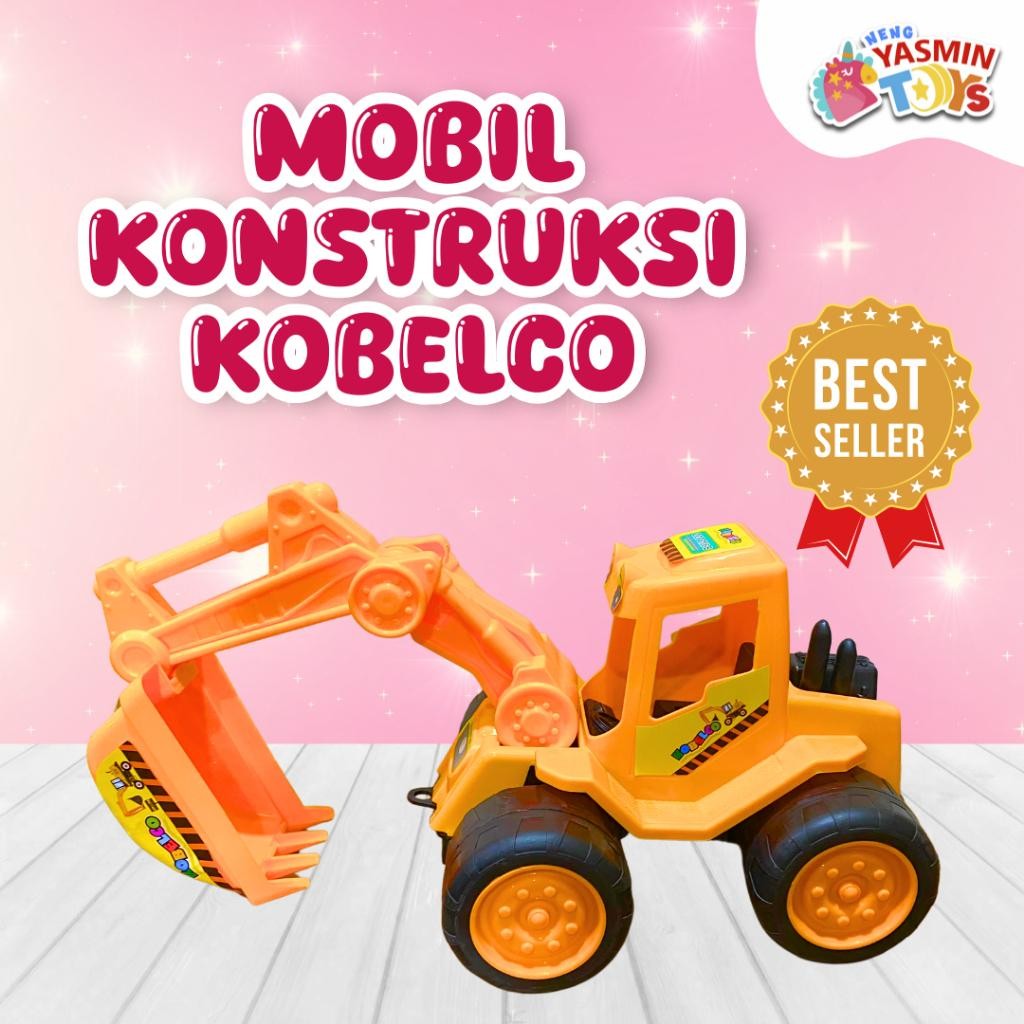 Mainan Truk Konstruksi Anak Kobelco Excavator Mobil Plastik