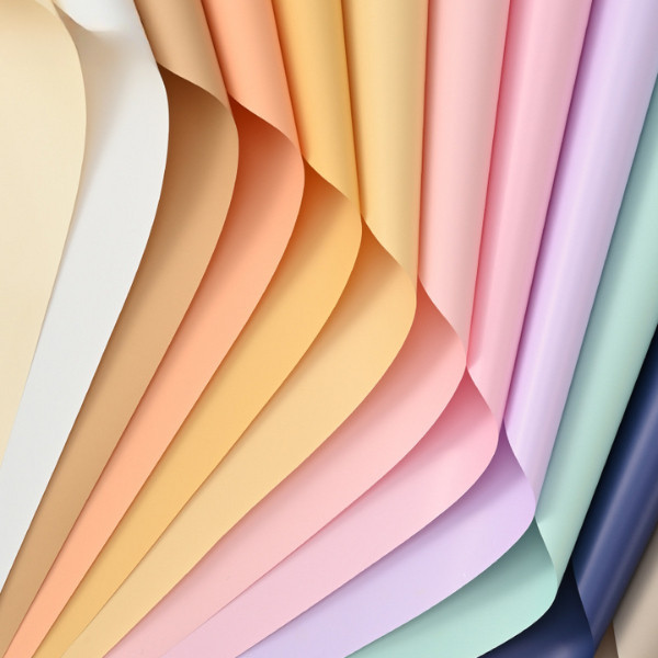 

Kertas Buket Polos Warna Solid Opp Flower Wrapping Cellophane Full Color KB08