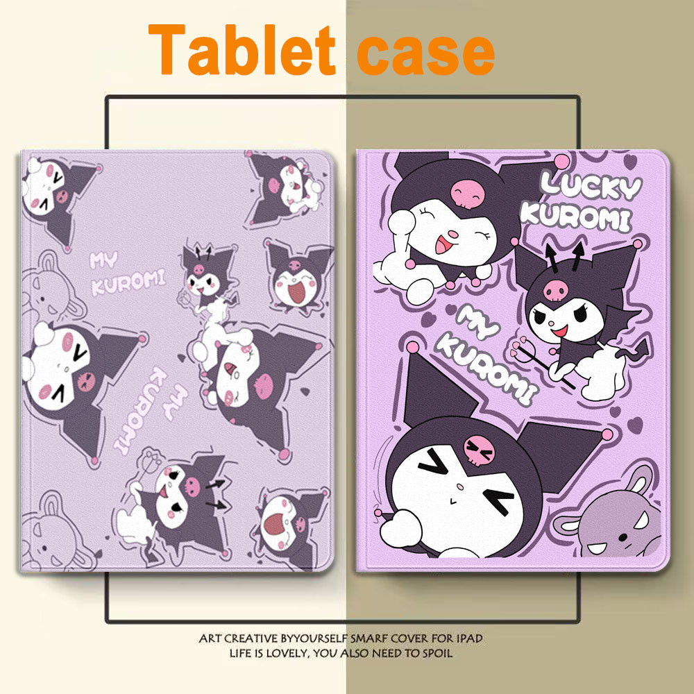 Casing iPad For Mini 4 5 Air1 ipad pro 2022 11inch iPad mini6 TPU Soft Side Kurumi ungu Cover Case W